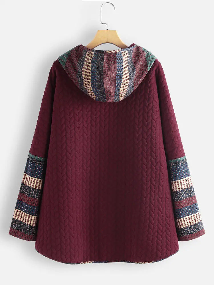 Manteau Vintage à Broderie