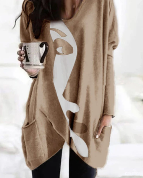 Blouse à manches longues imprimé