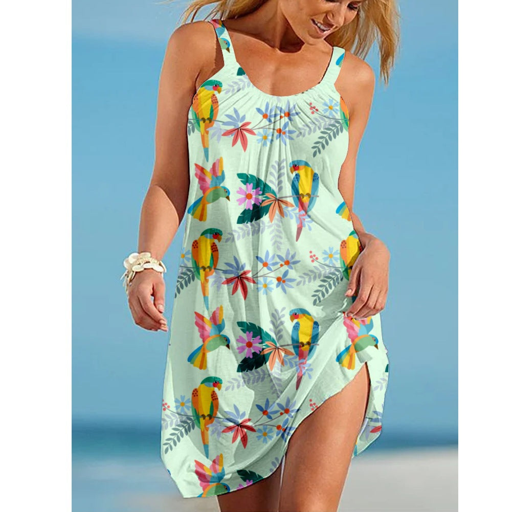 Robe décontractée à MOTIF PERROQUET