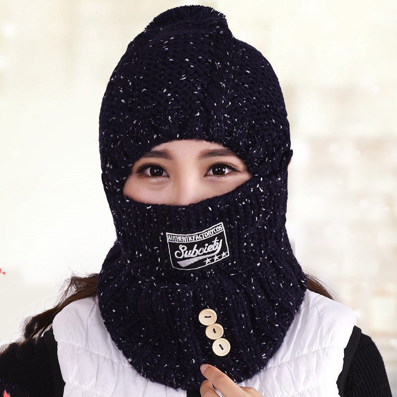 SnowBlock - Bonnet tricoté avec masque 2 en 1