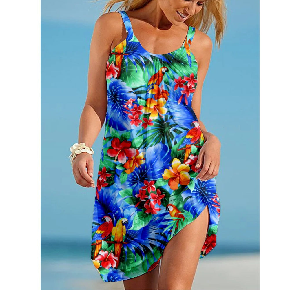 Robe décontractée à MOTIF PERROQUET