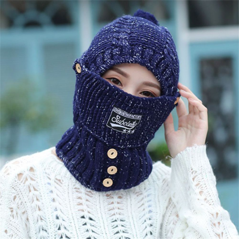 SnowBlock - Bonnet tricoté avec masque 2 en 1