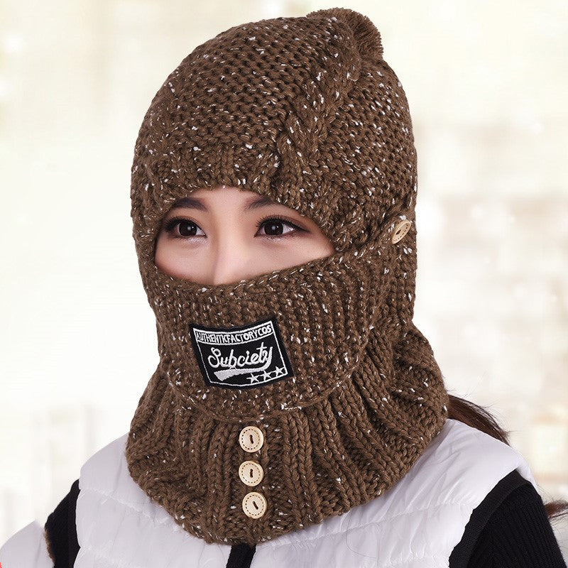 SnowBlock - Bonnet tricoté avec masque 2 en 1