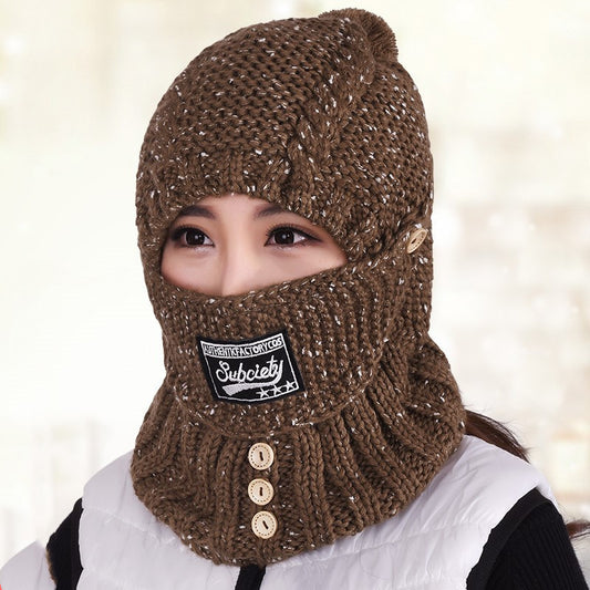SnowBlock - Bonnet tricoté avec masque 2 en 1