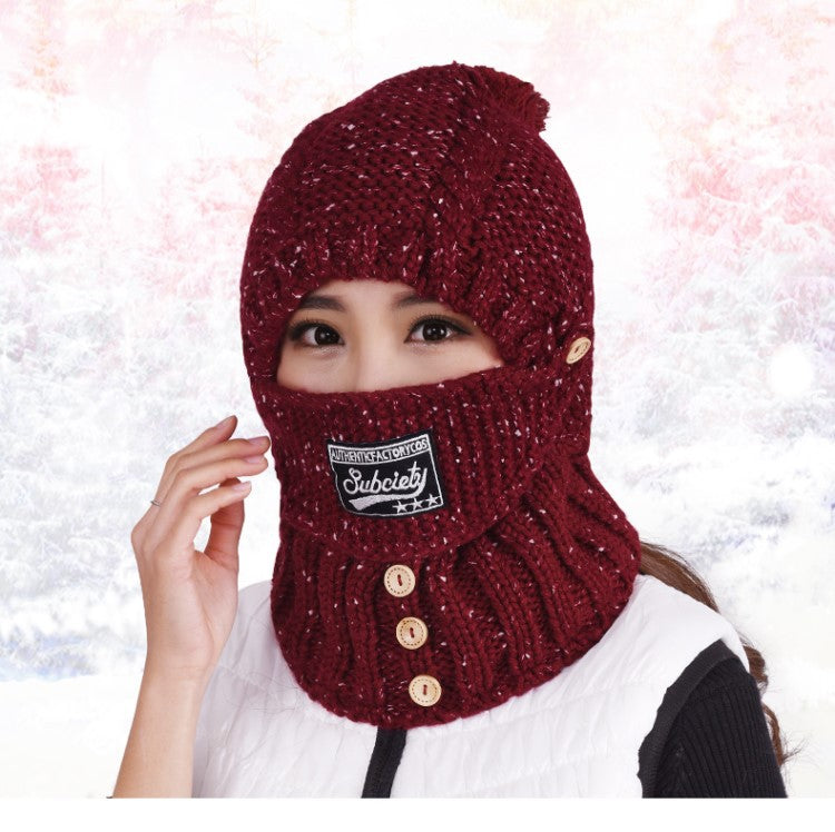 SnowBlock - Bonnet tricoté avec masque 2 en 1